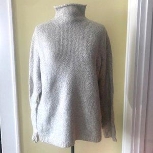 Chaps Oatmeal Soft Pullover Mock Neck Sweater
